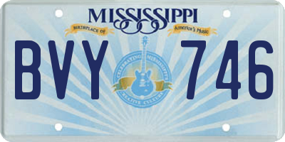 MS license plate BVY746