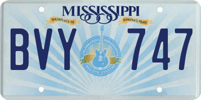 MS license plate BVY747