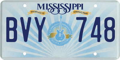 MS license plate BVY748