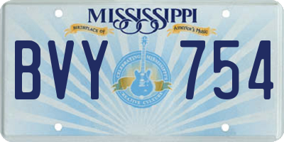 MS license plate BVY754