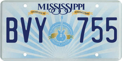 MS license plate BVY755