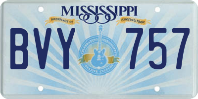 MS license plate BVY757