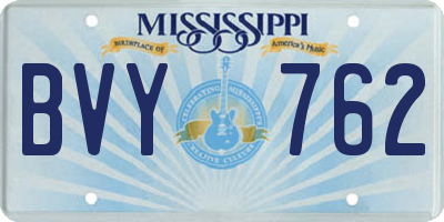 MS license plate BVY762