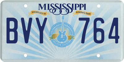 MS license plate BVY764