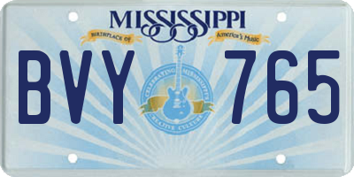 MS license plate BVY765