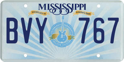 MS license plate BVY767