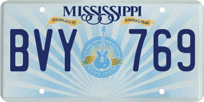 MS license plate BVY769