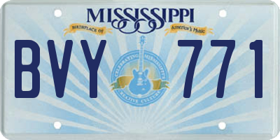 MS license plate BVY771