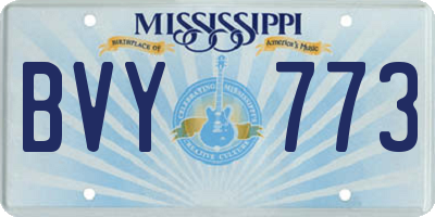 MS license plate BVY773
