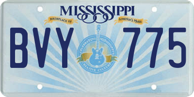 MS license plate BVY775