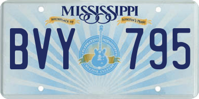 MS license plate BVY795