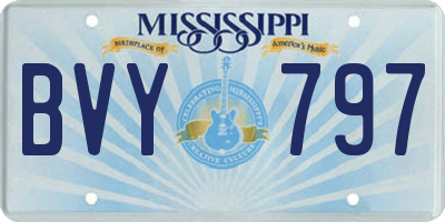 MS license plate BVY797