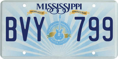 MS license plate BVY799