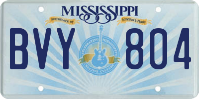 MS license plate BVY804