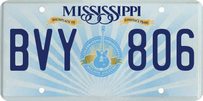 MS license plate BVY806