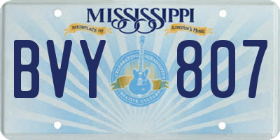 MS license plate BVY807