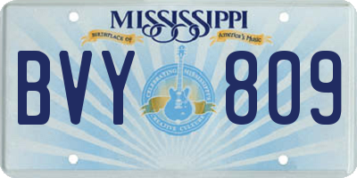 MS license plate BVY809
