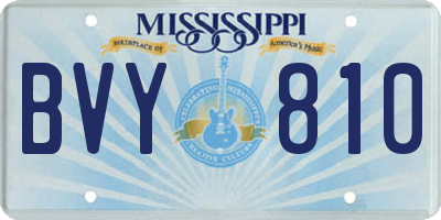 MS license plate BVY810