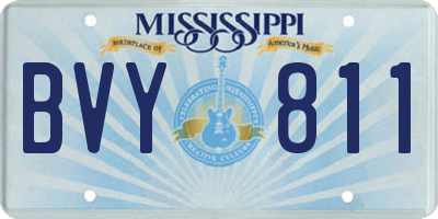 MS license plate BVY811