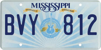 MS license plate BVY812
