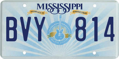 MS license plate BVY814