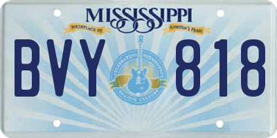 MS license plate BVY818