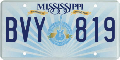 MS license plate BVY819