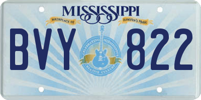 MS license plate BVY822