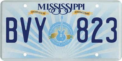MS license plate BVY823