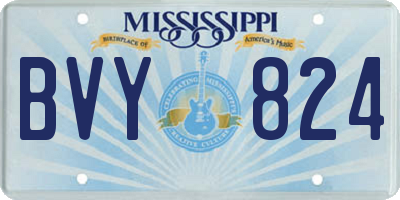 MS license plate BVY824