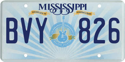 MS license plate BVY826