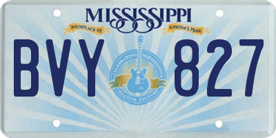 MS license plate BVY827