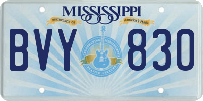 MS license plate BVY830