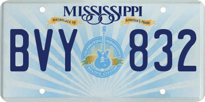 MS license plate BVY832