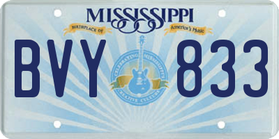 MS license plate BVY833