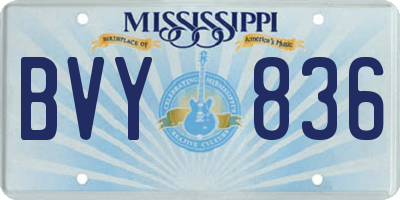 MS license plate BVY836