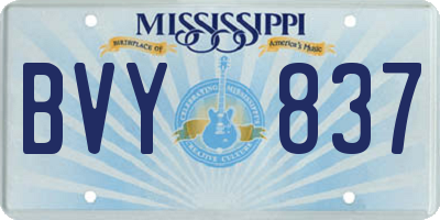 MS license plate BVY837