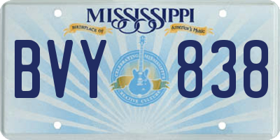 MS license plate BVY838