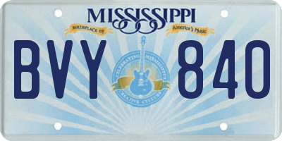 MS license plate BVY840