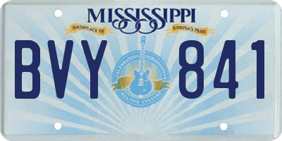 MS license plate BVY841