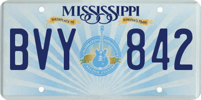 MS license plate BVY842