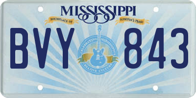 MS license plate BVY843