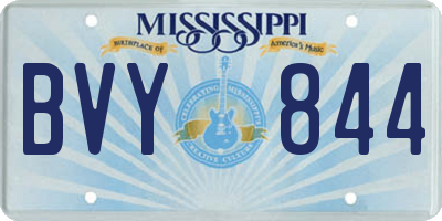 MS license plate BVY844