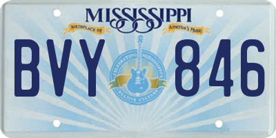 MS license plate BVY846
