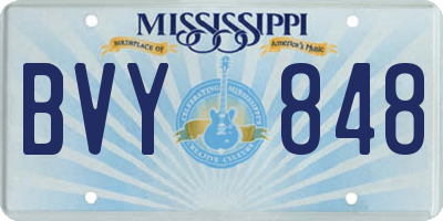 MS license plate BVY848