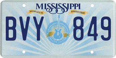 MS license plate BVY849