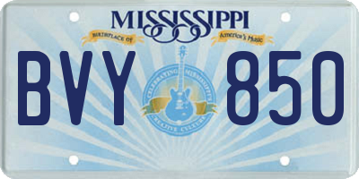 MS license plate BVY850