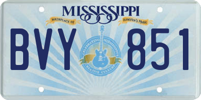 MS license plate BVY851