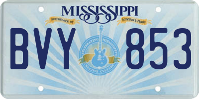 MS license plate BVY853