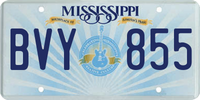 MS license plate BVY855